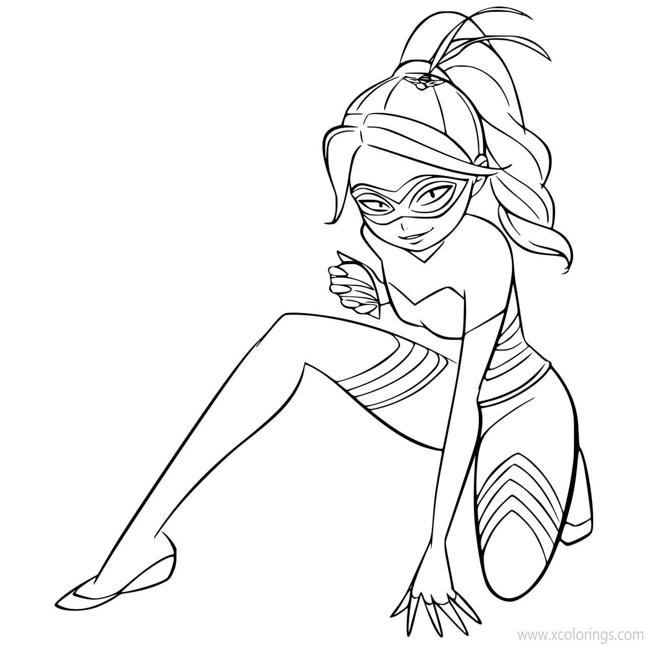 Miraculous ladybug coloring pages queen bee