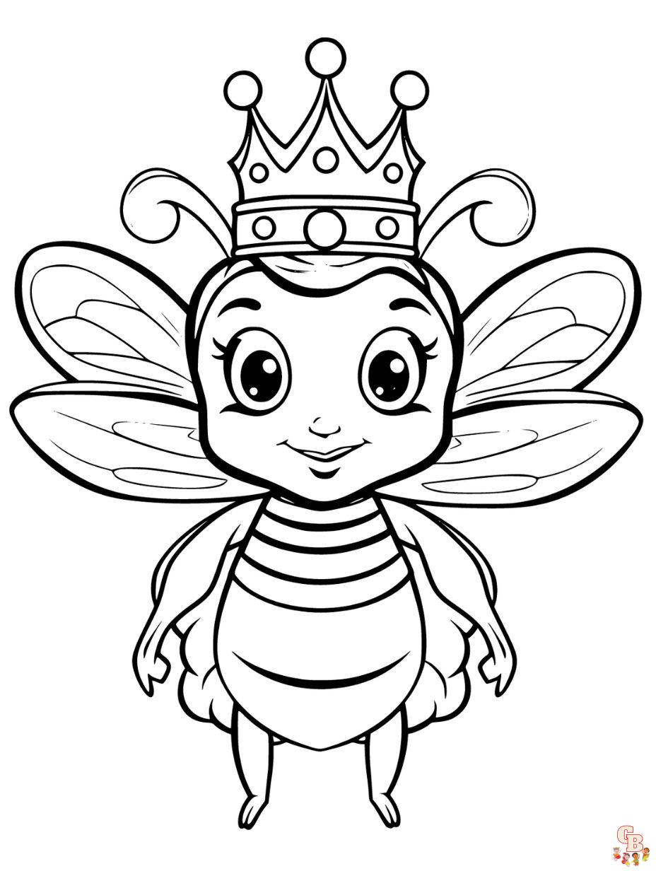 Bee coloring pages