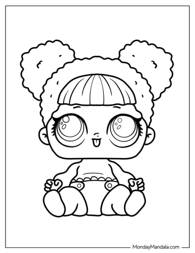 Lol surprise coloring pages free pdf printables