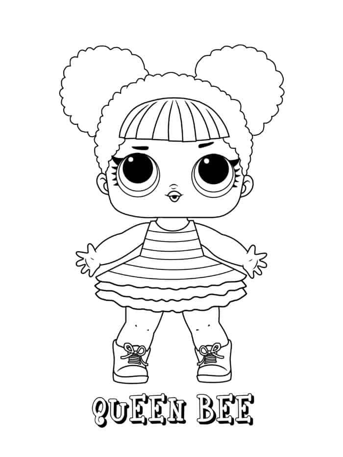 Lol queen bee coloring pages bee coloring pages lol dolls cute coloring pages