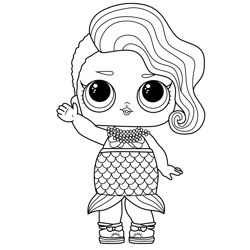 Queen bee lol surprise coloring page for kids