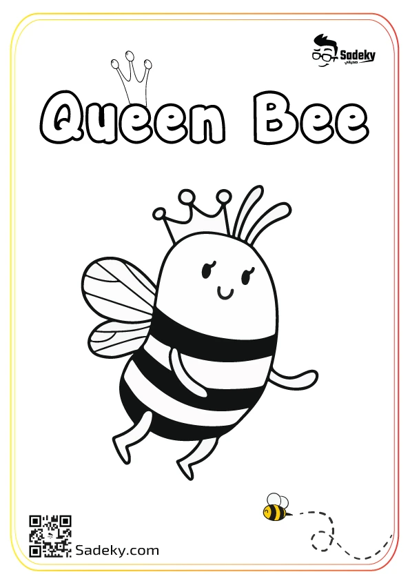 Free queen bee coloring pages cute bee coloring sheets