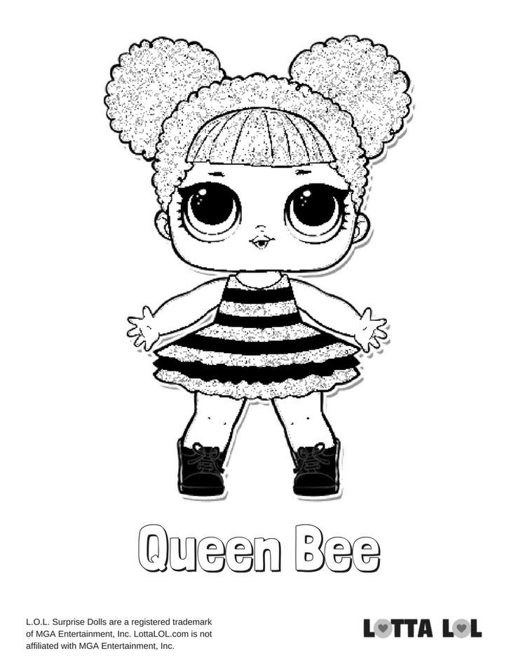 Lol surprise doll queen bee coloring page bee coloring pages lol dolls coloring pages