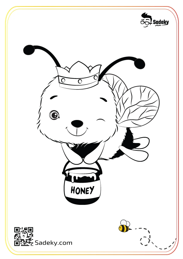 Free queen bee coloring pages cute bee coloring sheets