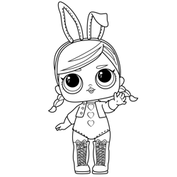 Queen bee lol surprise coloring page for kids