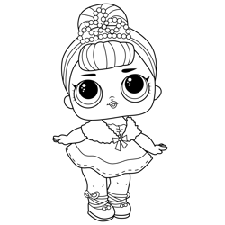 Queen bee lol surprise coloring page for kids