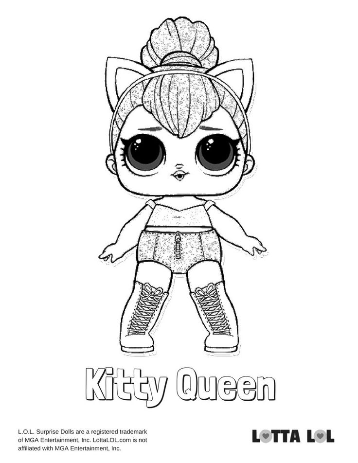 Kitty queen coloring page lotta lol coloring pages kids printable coloring pages lol dolls