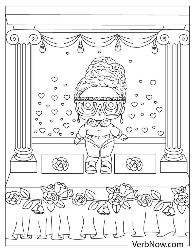 Free doll coloring pages book for download printable pdf