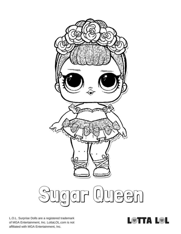 Sugar queen coloring page lotta lol cute coloring pages coloring pages bee coloring pages