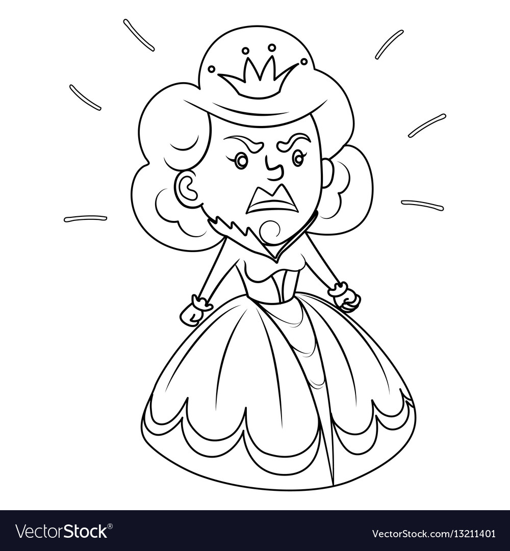 Queen coloring book royalty free vector image