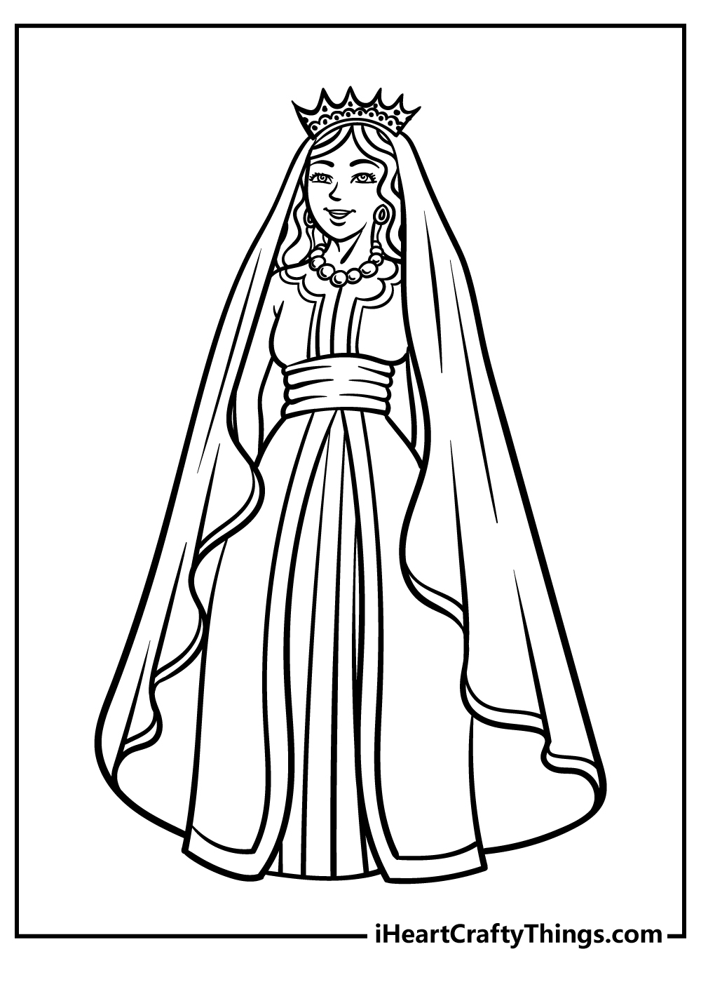 Queen coloring pages free printables