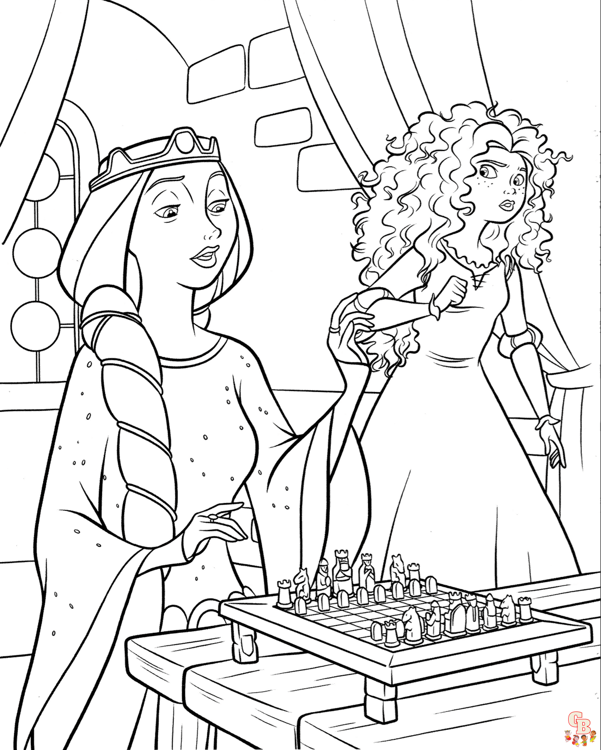 Queen elinor coloring pages printable free easy to print