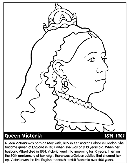 Queen victoria coloring page