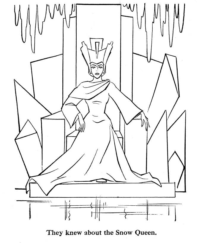 Snow queen coloring page