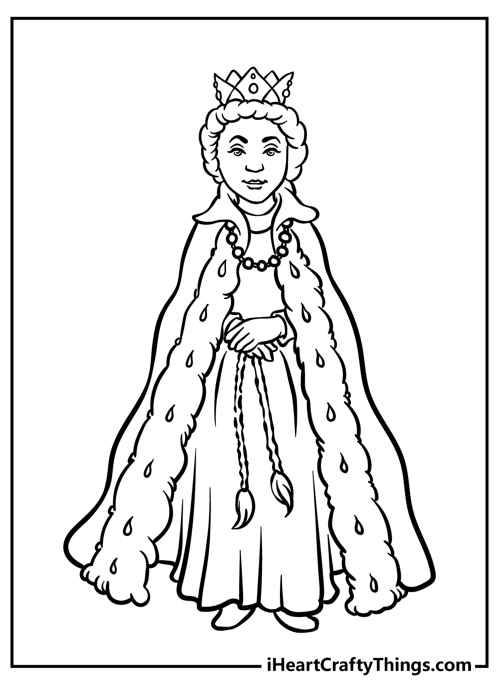 Queen coloring pages free printables