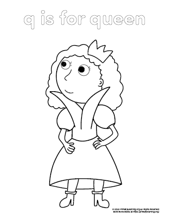 Queen coloring page