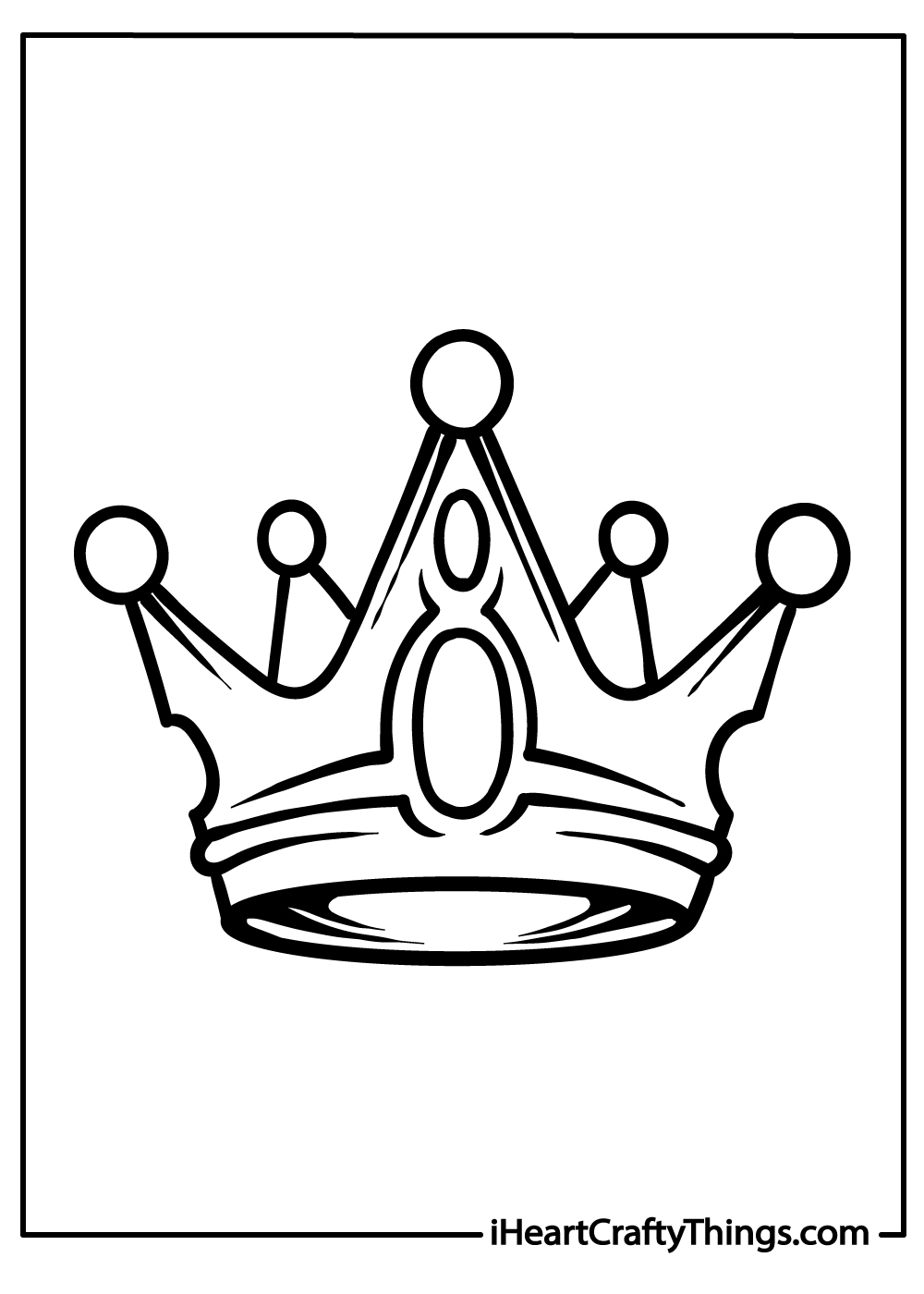 Crown coloring pages free printables