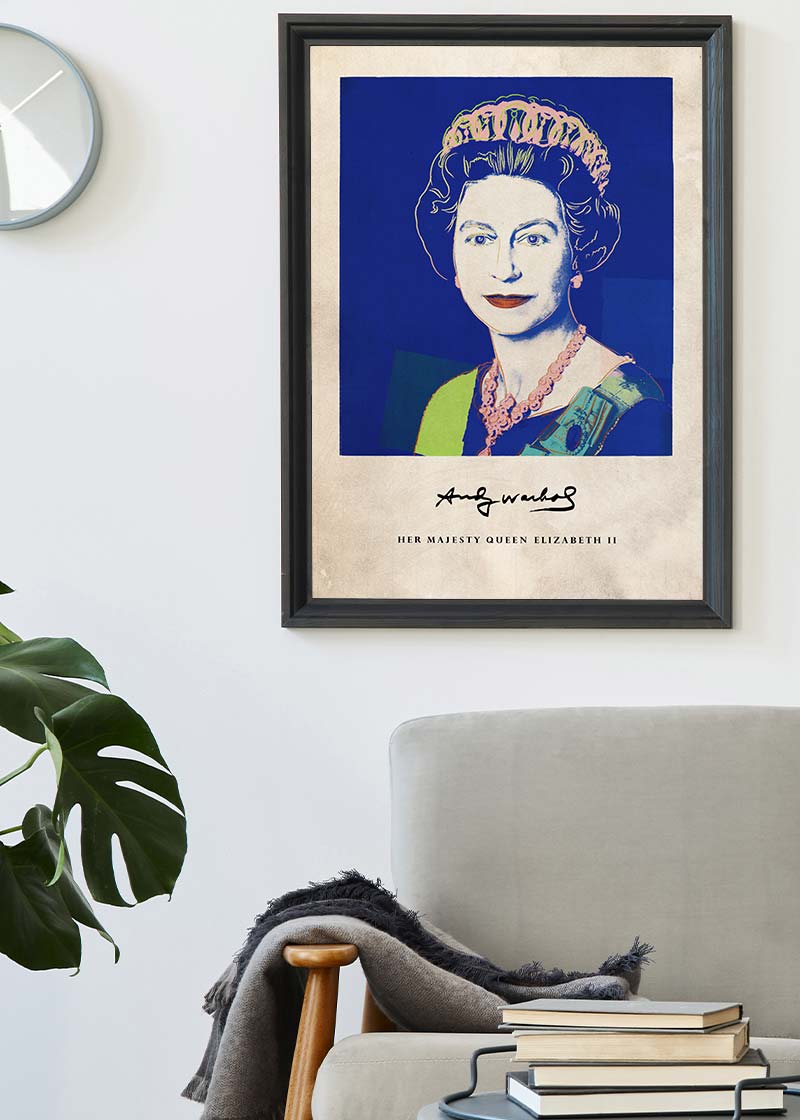 Andy warhol queen elizabeth poster print â