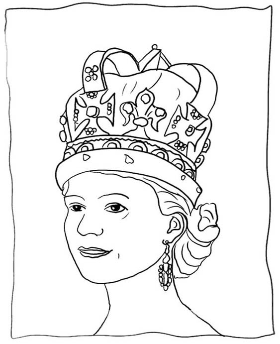 Free easy to print queen coloring pages