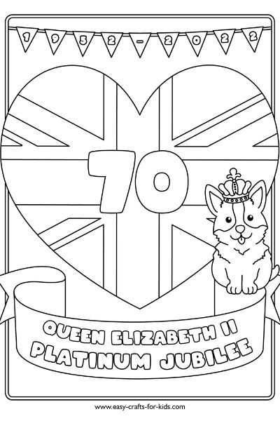 Platinum jubilee coloring page