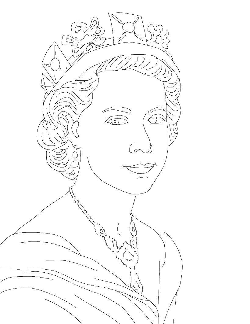 Online coloring pages coloring page queen elizavetta england coloring download and print free