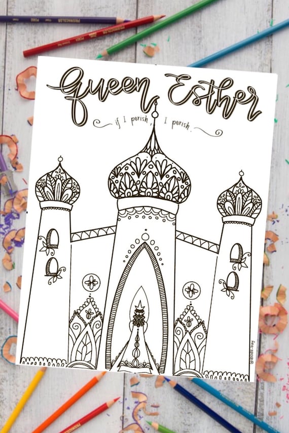 Queen esther coloring page