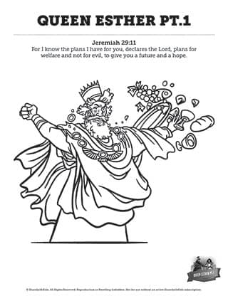 Queen esther pt coloring pages â