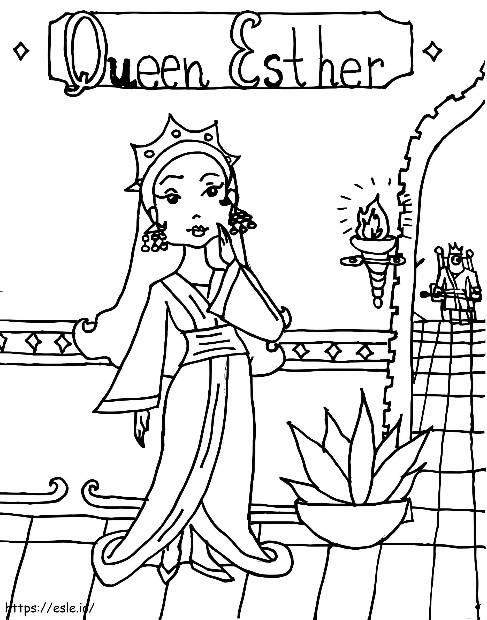 Queen esther coloring page