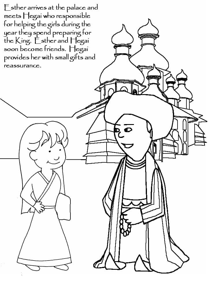 Queen esther coloring pages