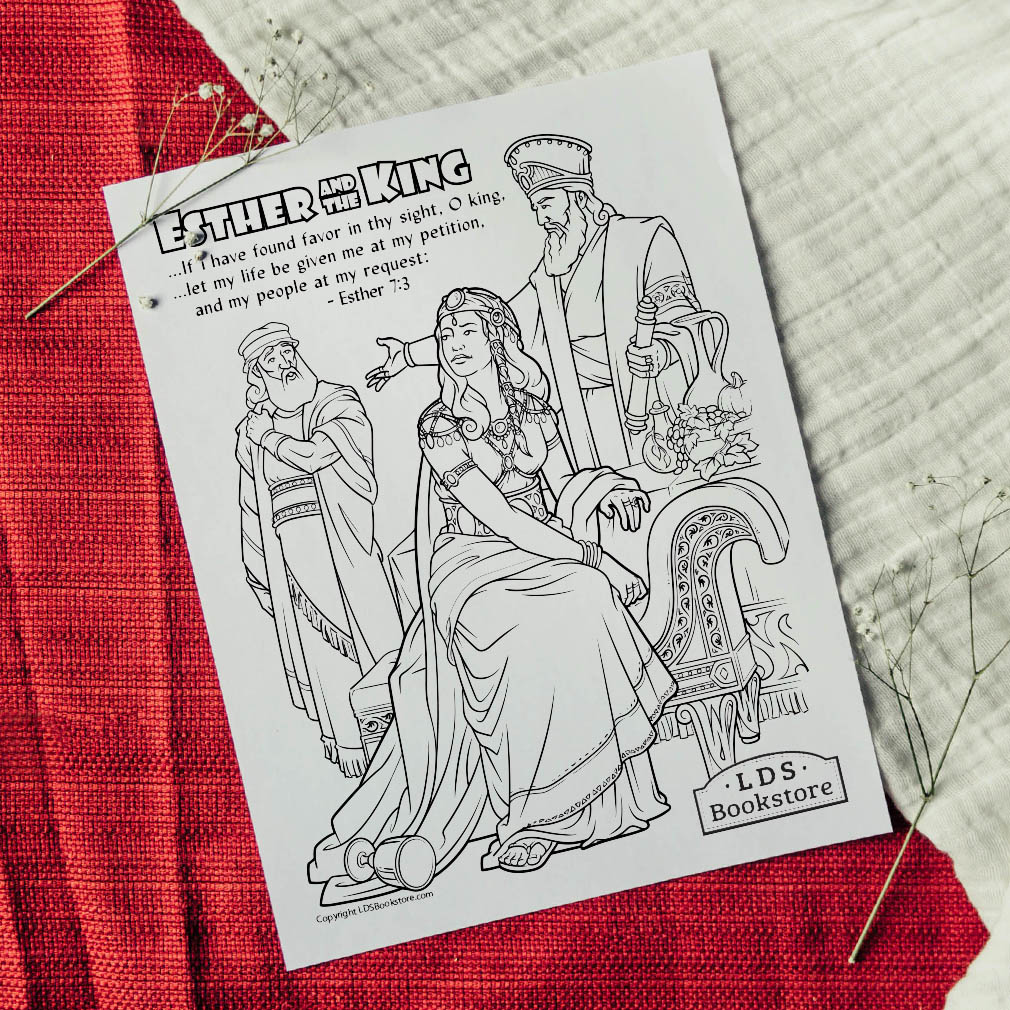 Esther and the king coloring page