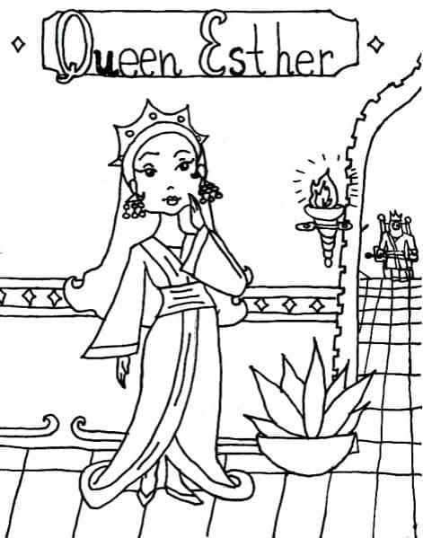 Queen esther coloring pages