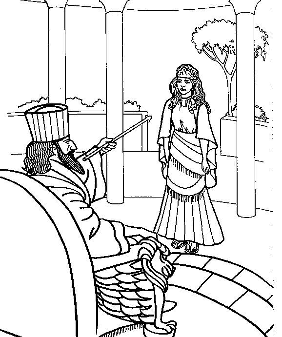 Queen esther coloring page artesanãa biblica artesanãas de historia de la biblia esther biblia