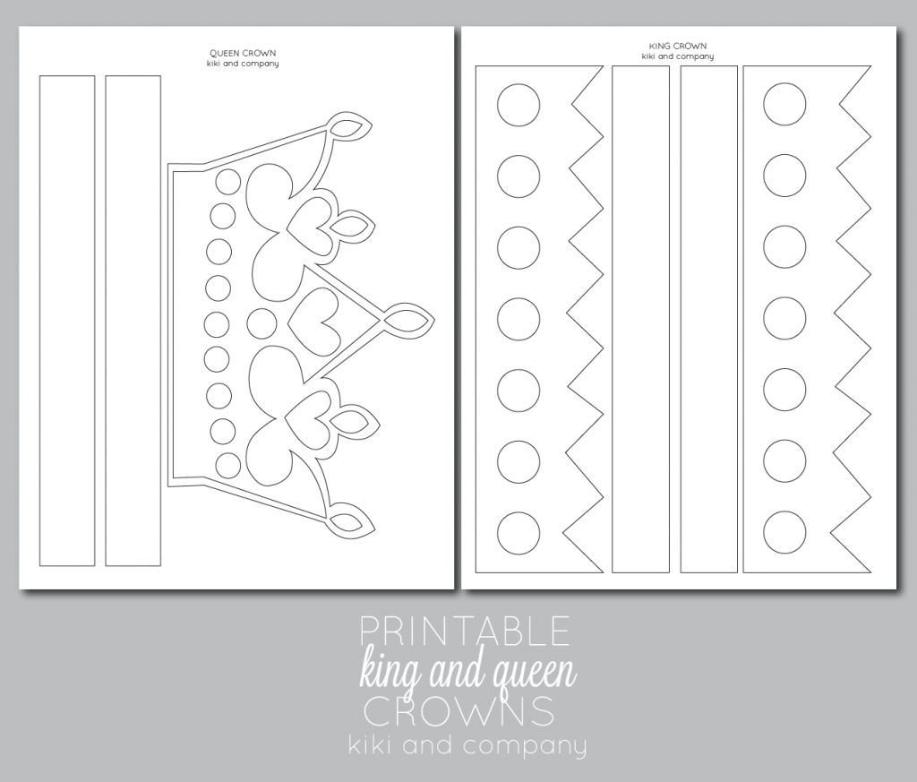 Printable kings and queens crown free printable