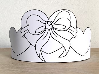 Hearts coloring crown printable valentine craft kids