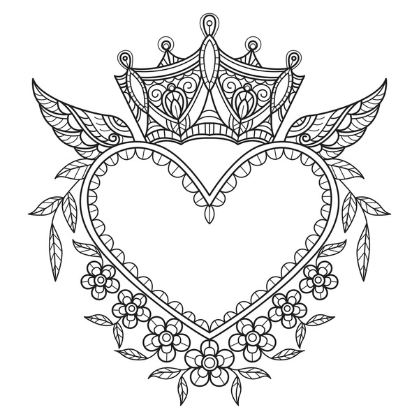 Adult crown coloring pages images stock photos d objects vectors