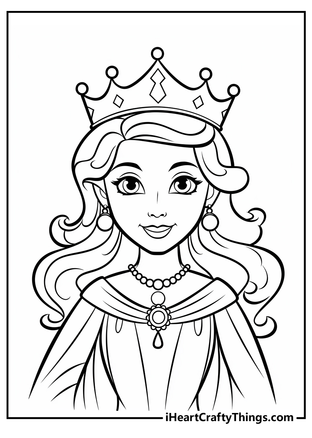 Queen coloring pages free printables