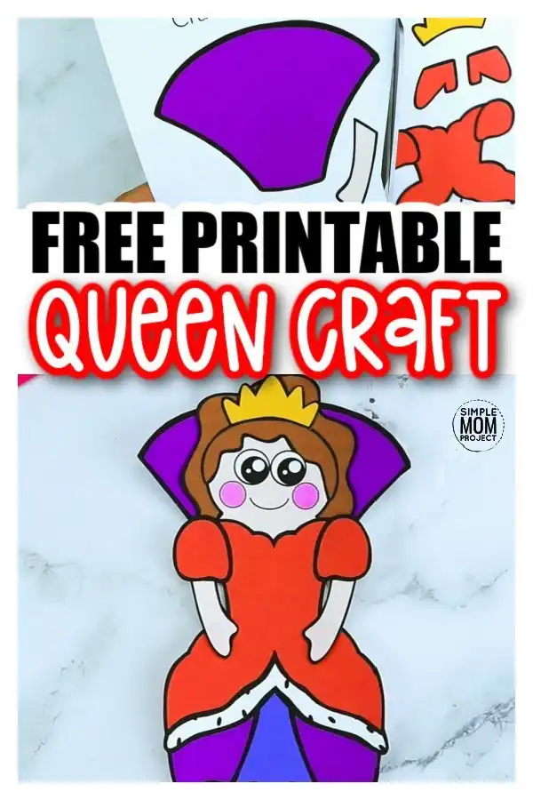 Free printable queen craft template â simple mom project