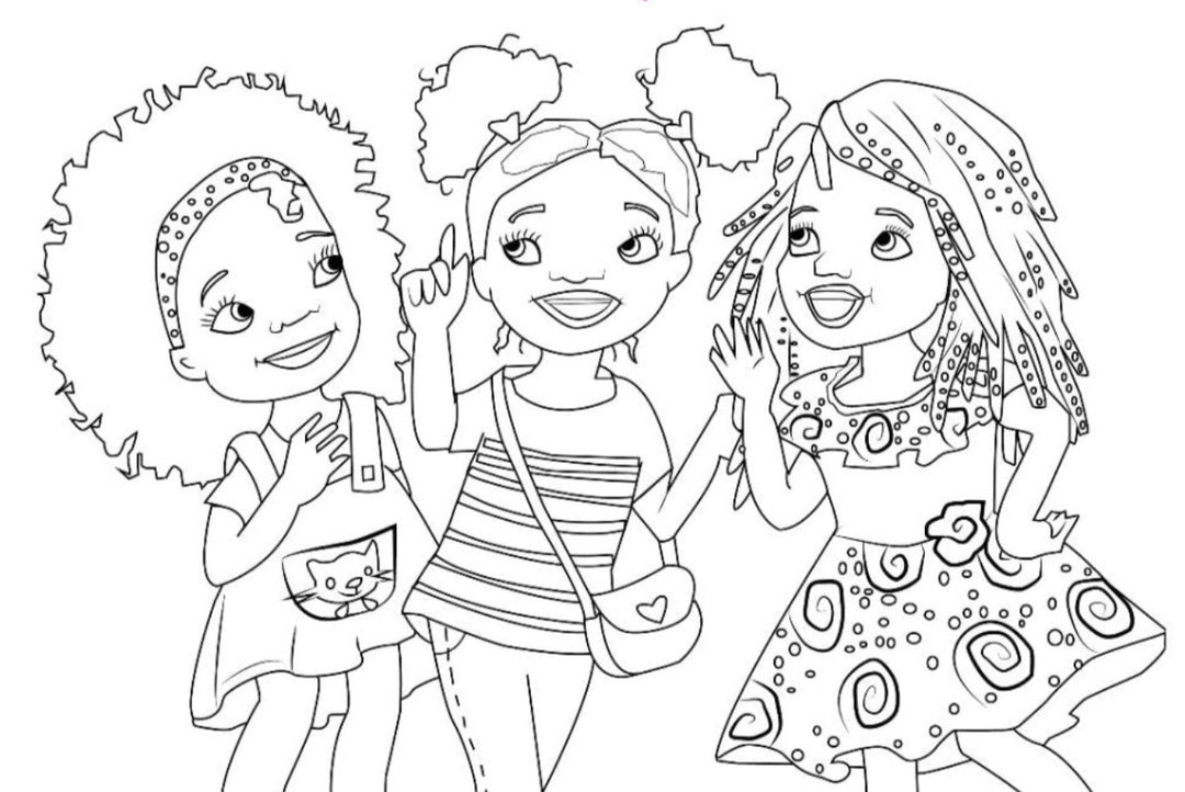 Curly girls coloring sheet â beautiful curly me