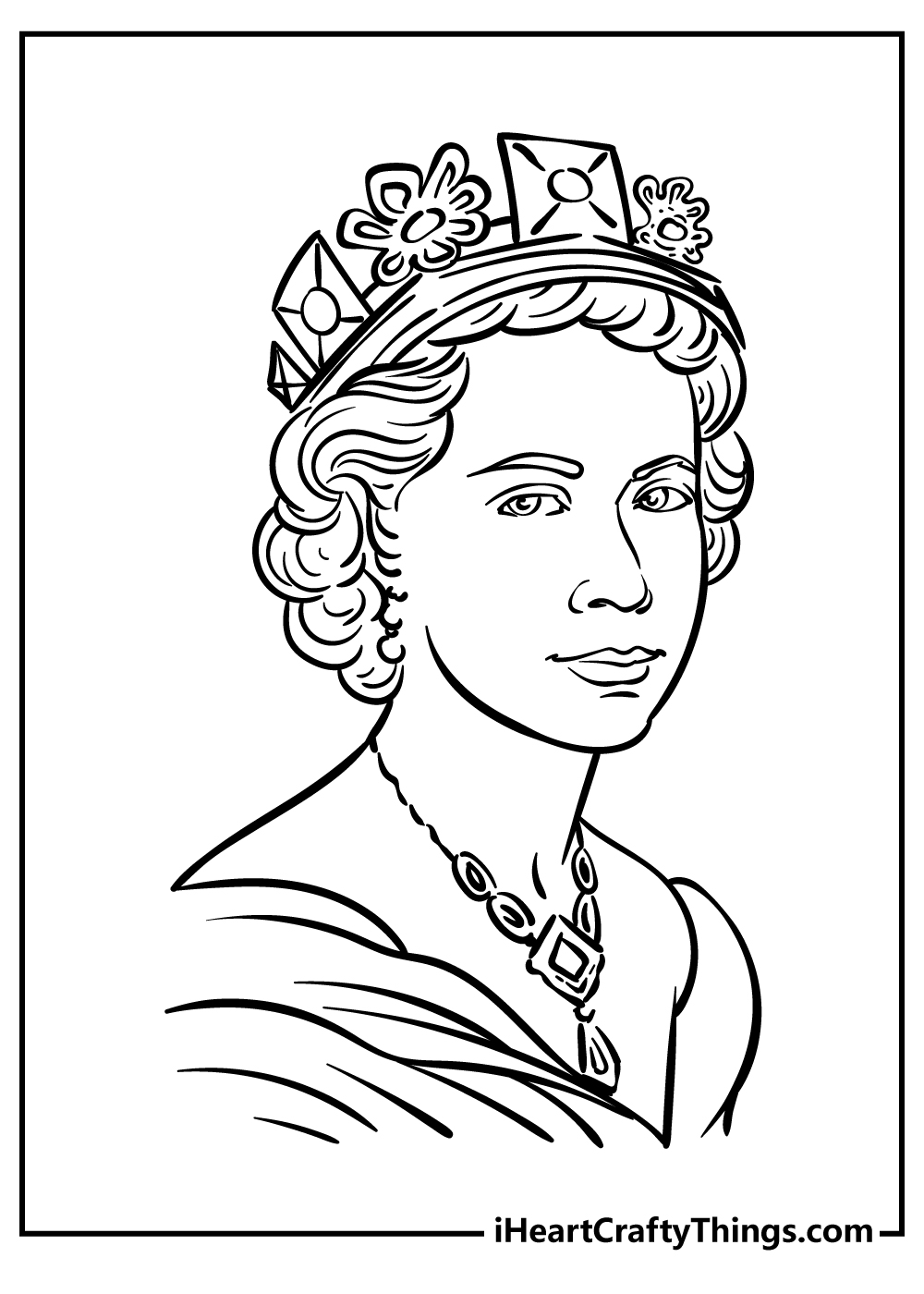 Queen coloring pages free printables