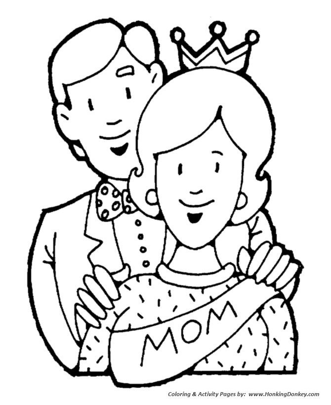 Mothers day coloring pages