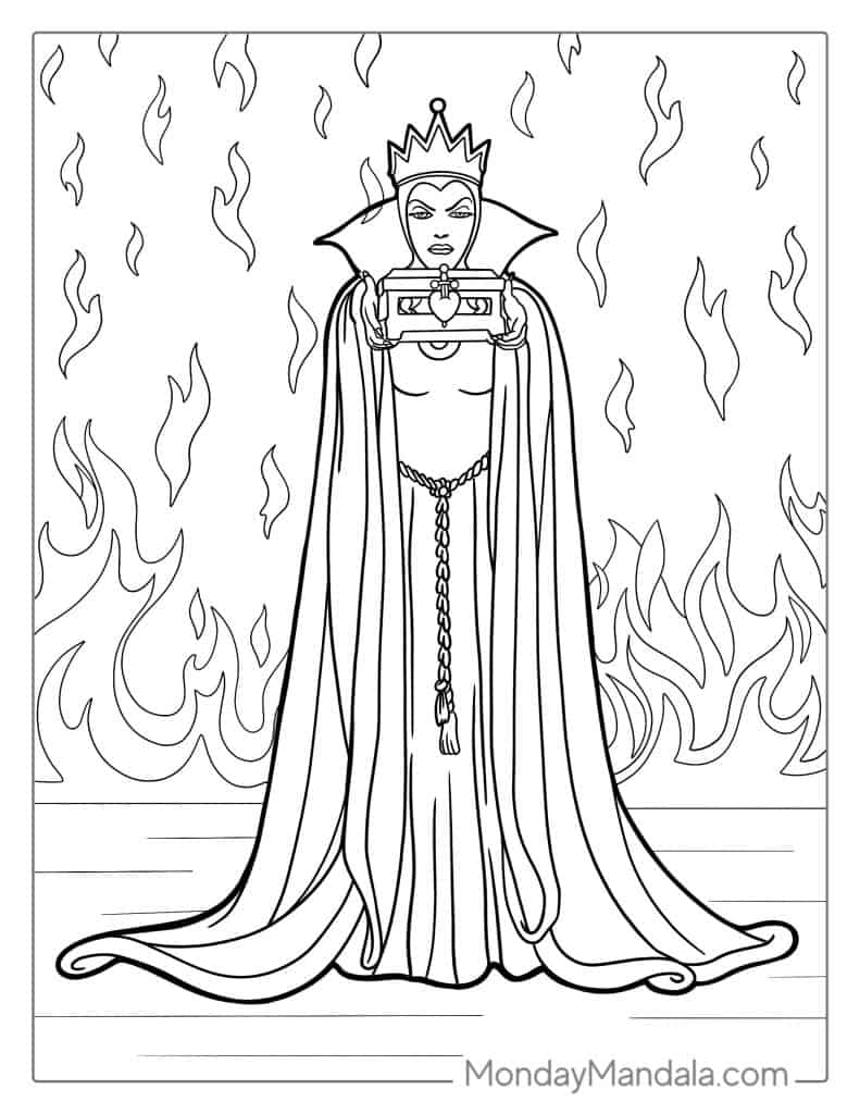 Snow white coloring pages free pdf printables