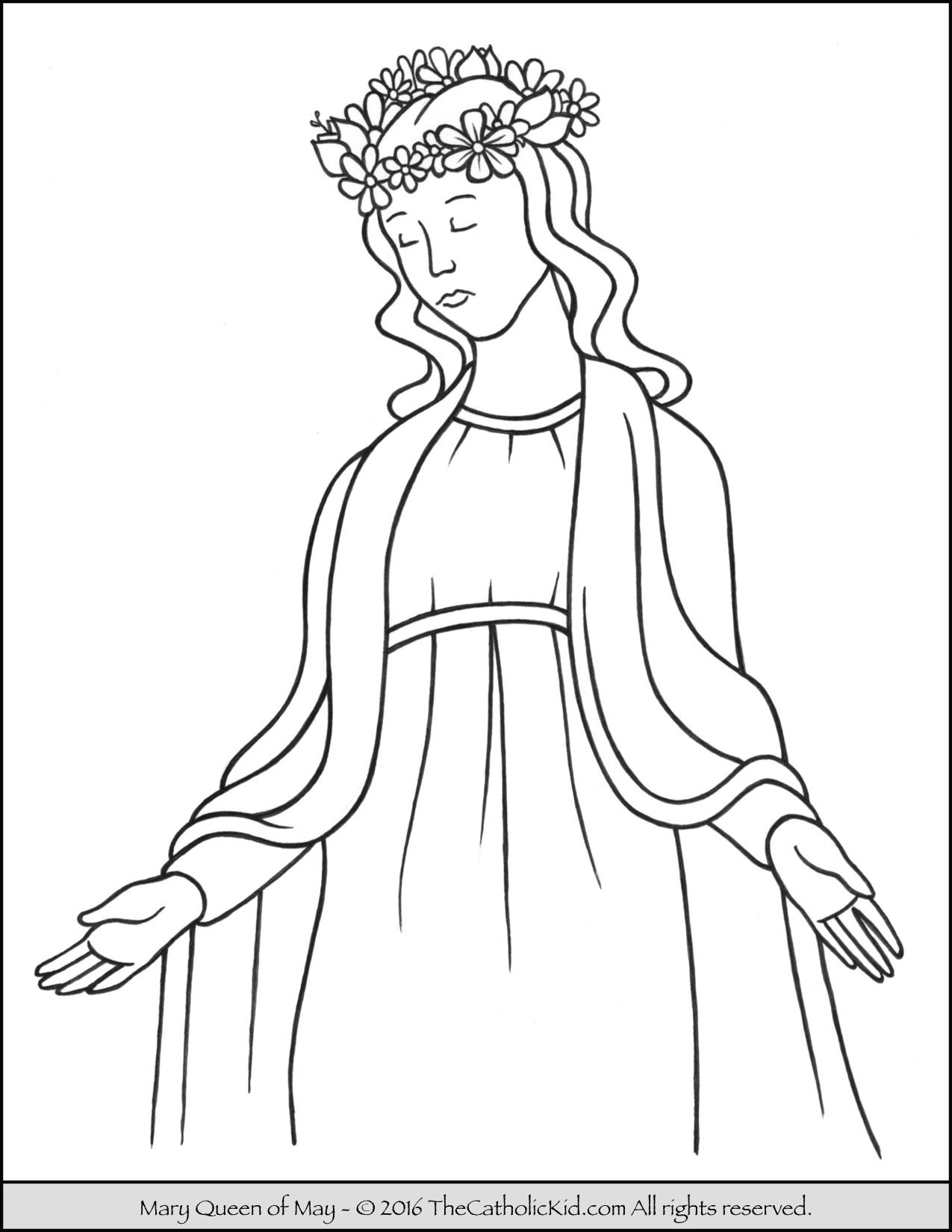 Saint mary coloring pages