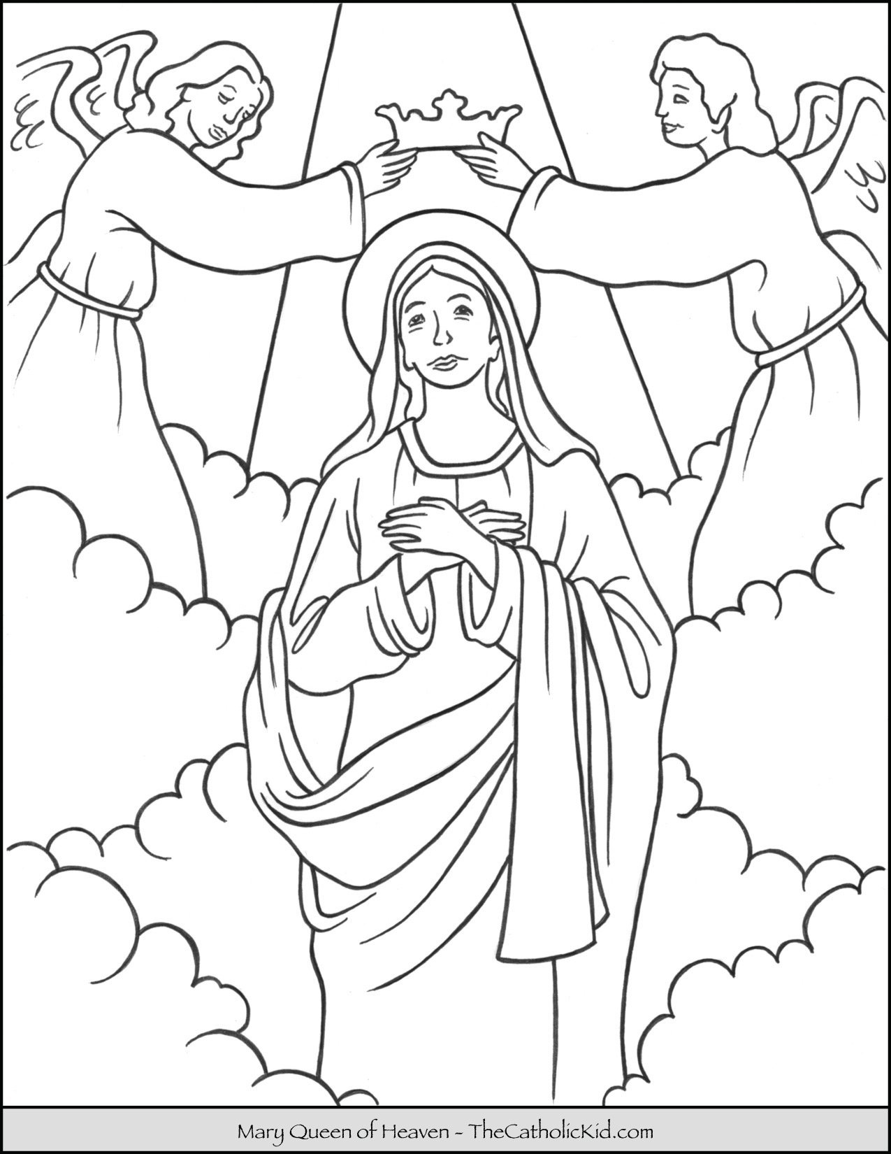 Saint mary coloring pages