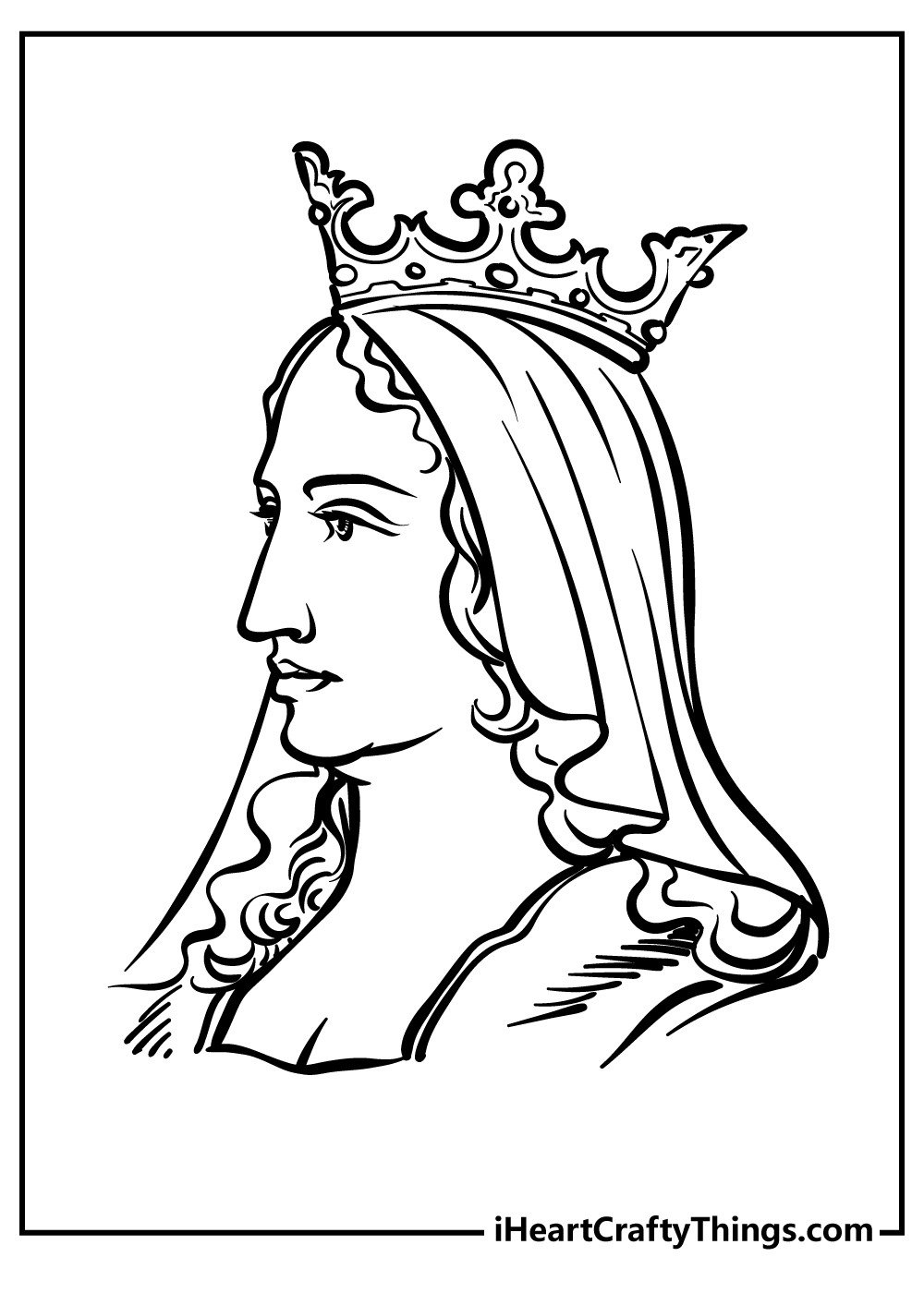 Queen coloring pages free printables