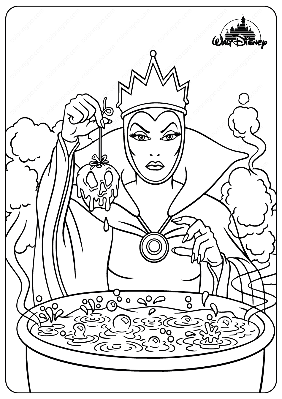 Enchanting evil queen coloring pages