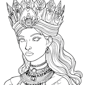 Queen coloring pages printable for free download