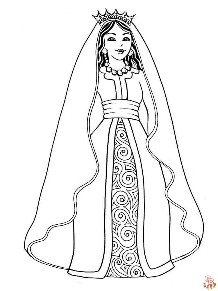 Top queen coloring pages for kids