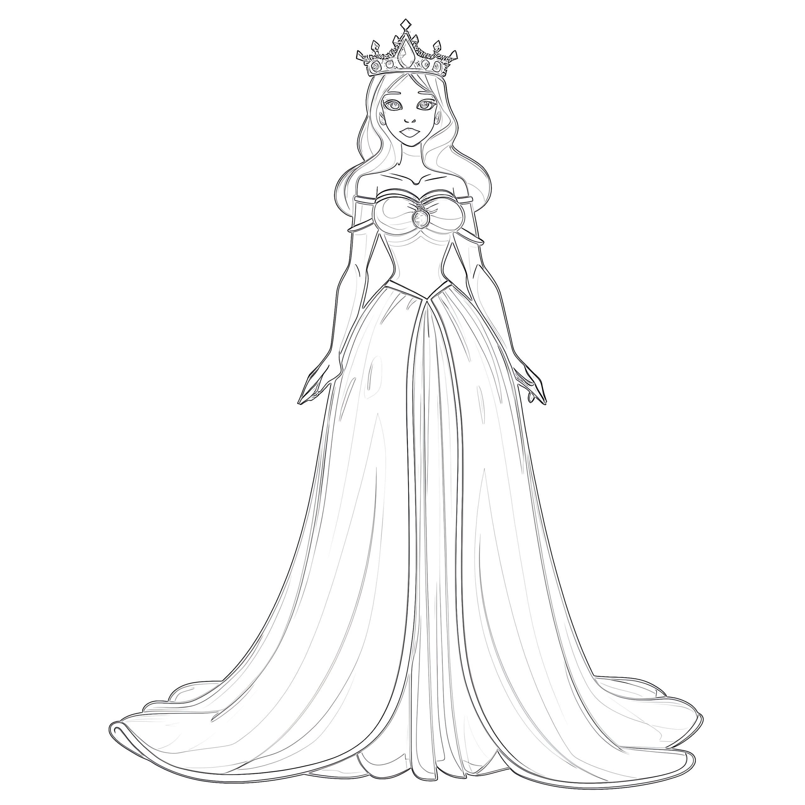 Queen coloring page coloring pages mimi panda