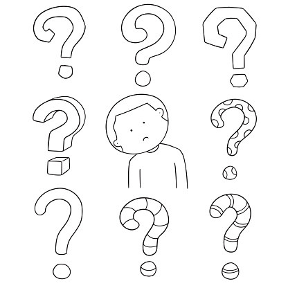 Question mark stock illustration