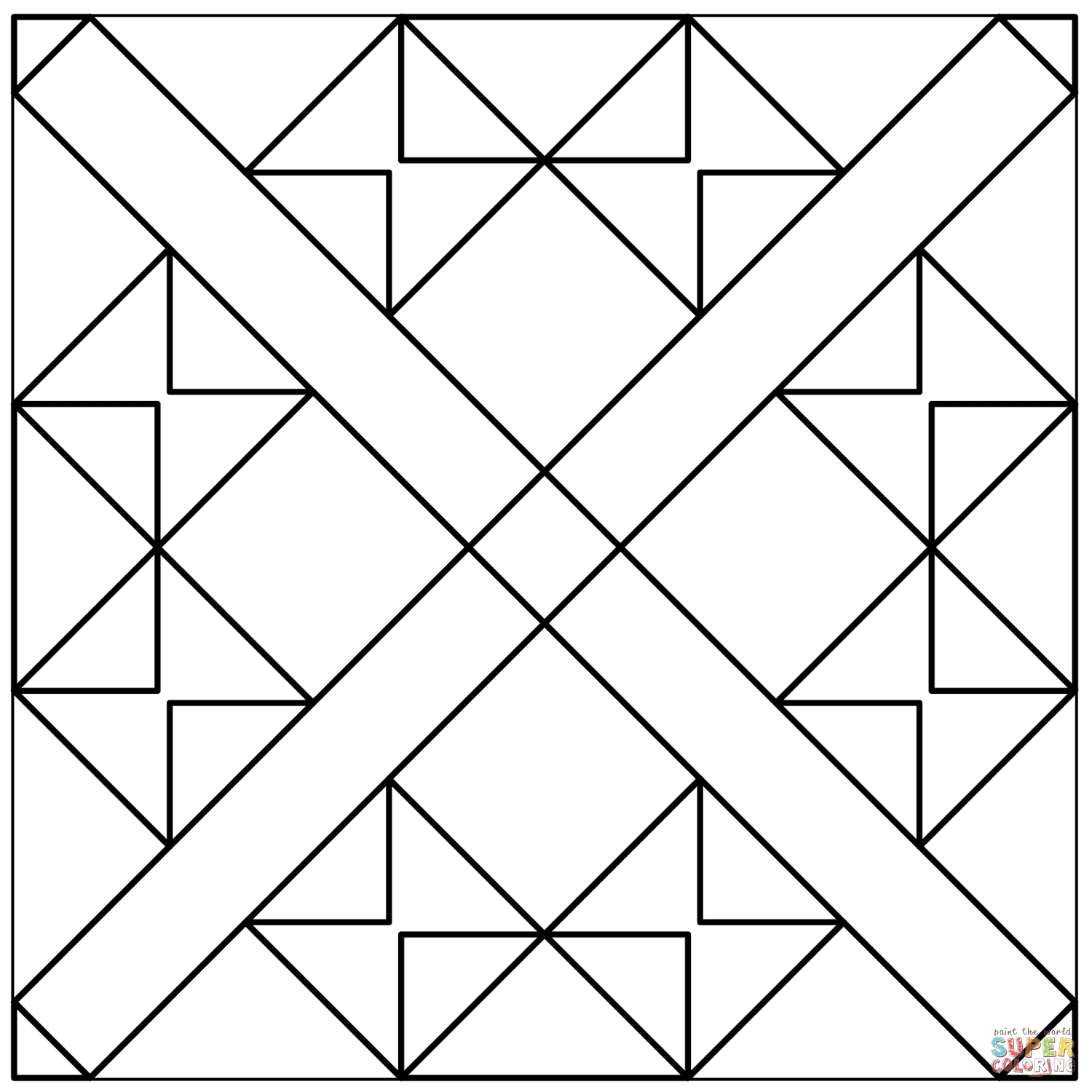 Middle ages pattern coloring page free printable coloring pages